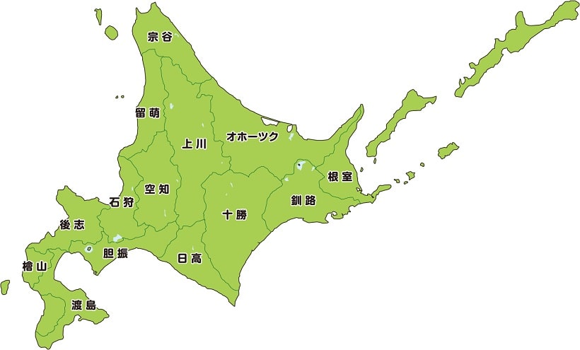 大きな北海道地図